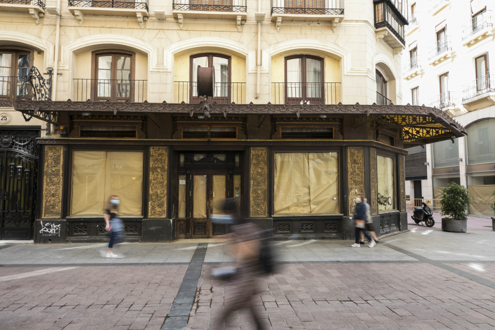 La antigua Joyería Aladrén, en la calle Alfonso de Zaragoza