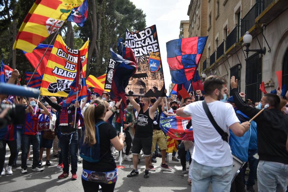 La hinchada azulgrana deja escucha su rugido