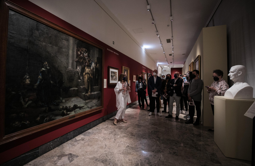 Inauguración de la exposición sobre la vida y el arte del pintor aragonés Francisco Pradilla