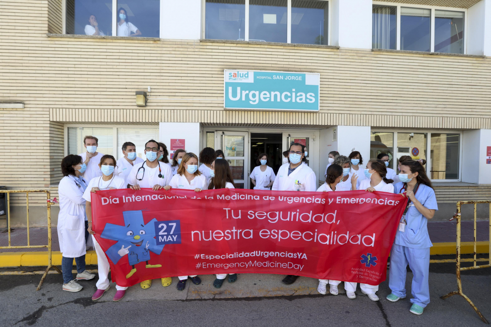 Protesta en el Hospital San Jorge de Huesca