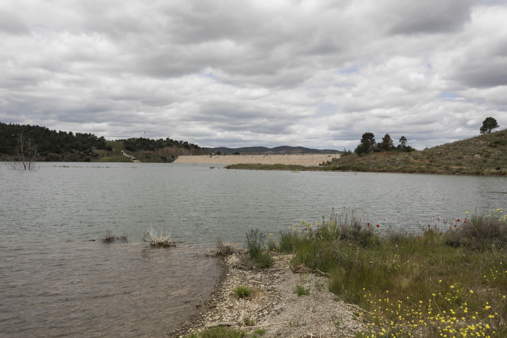 El pantano de Lechago recoge aguas del río Pancrudo antes de su desembocadura en el Jiloca.