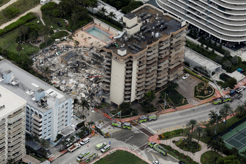 Derrumbe parcial de un edificio en Miami