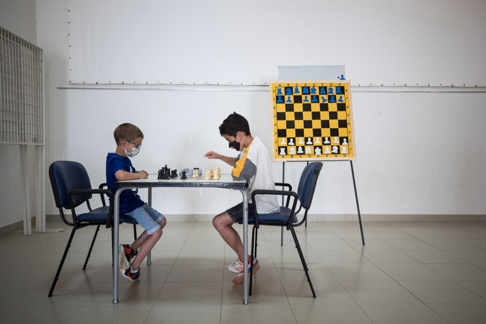 Partidas de ajedrez en el Centro Social de Alcubierre