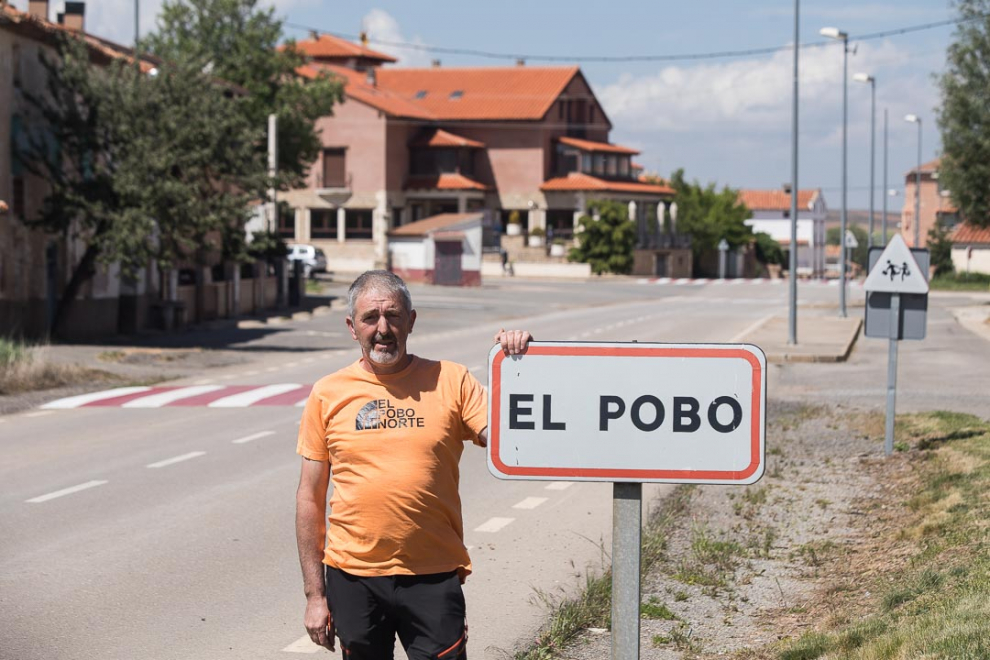 Pedro José López con la camiseta 'El Pobo Norte'