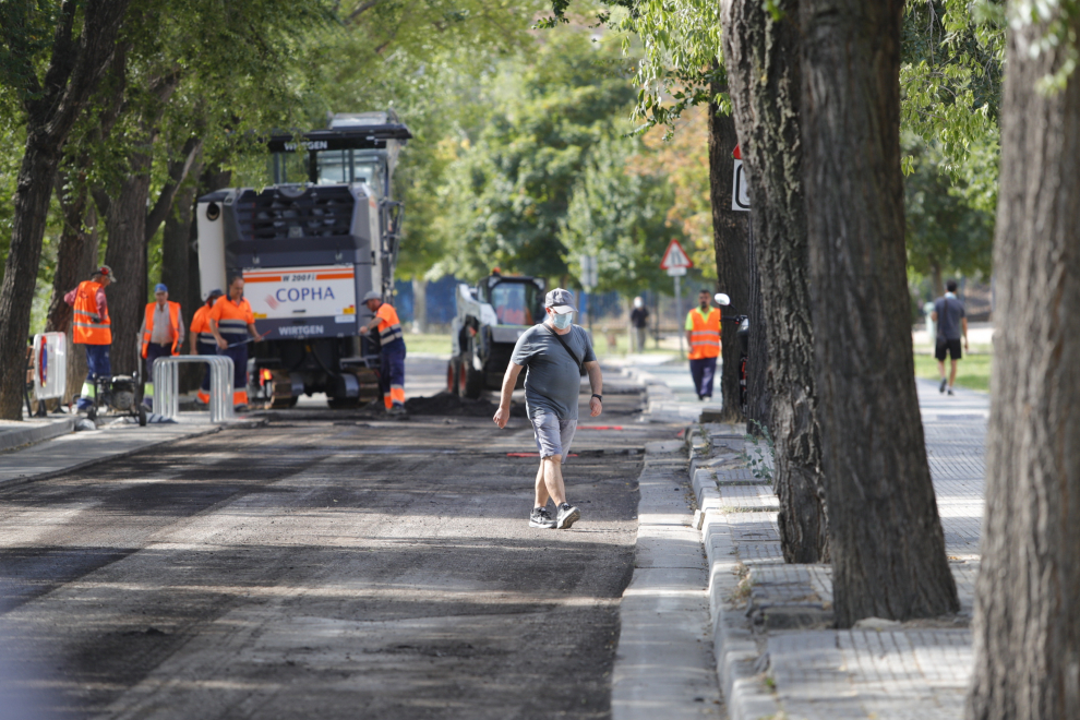 Operación asfalto en seis calles de cinco barrios de Zaragoza