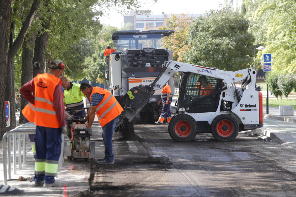 Operación asfalto en seis calles de cinco barrios de Zaragoza