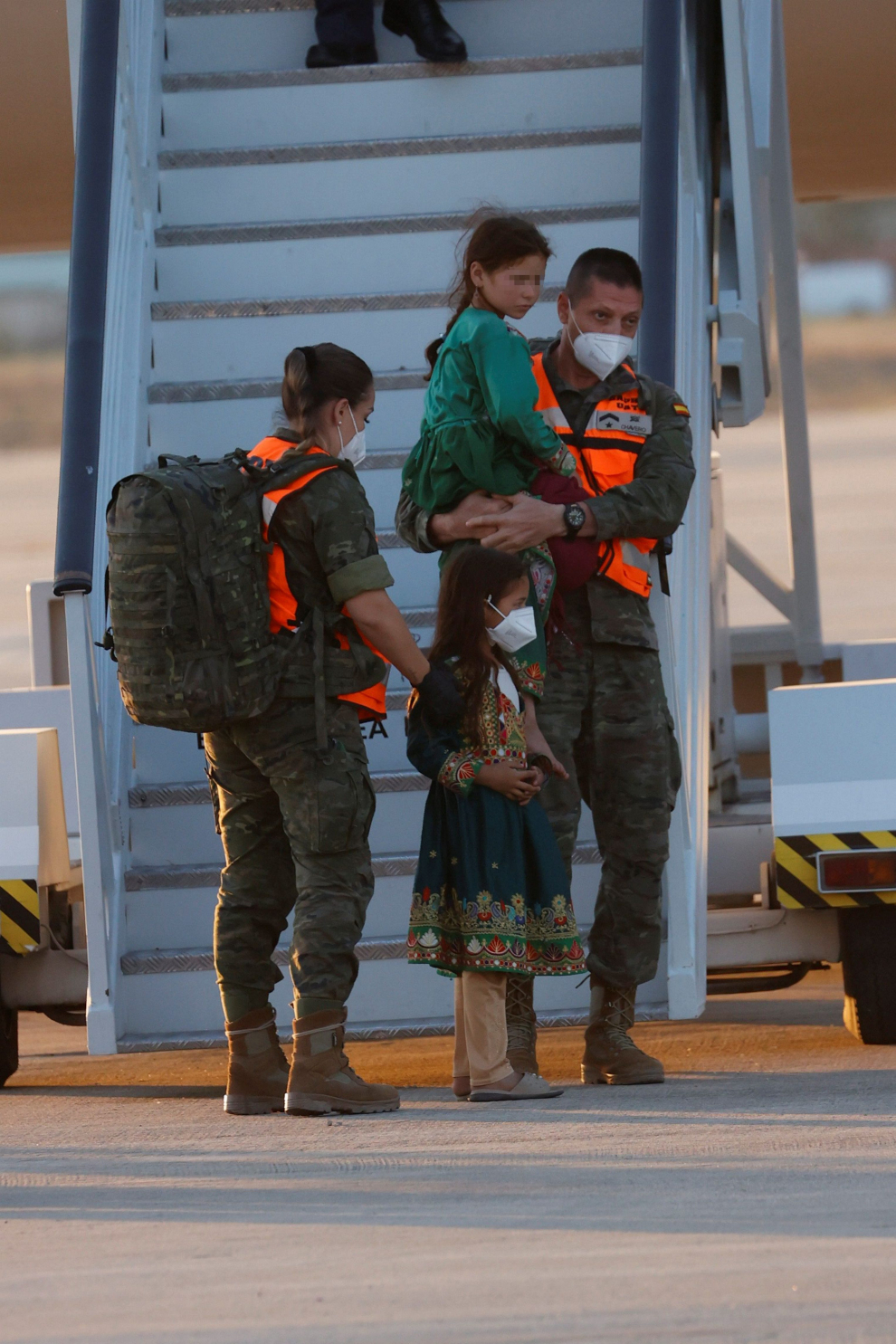 Llegada de evacuados afganos a Torrejón de Ardoz.