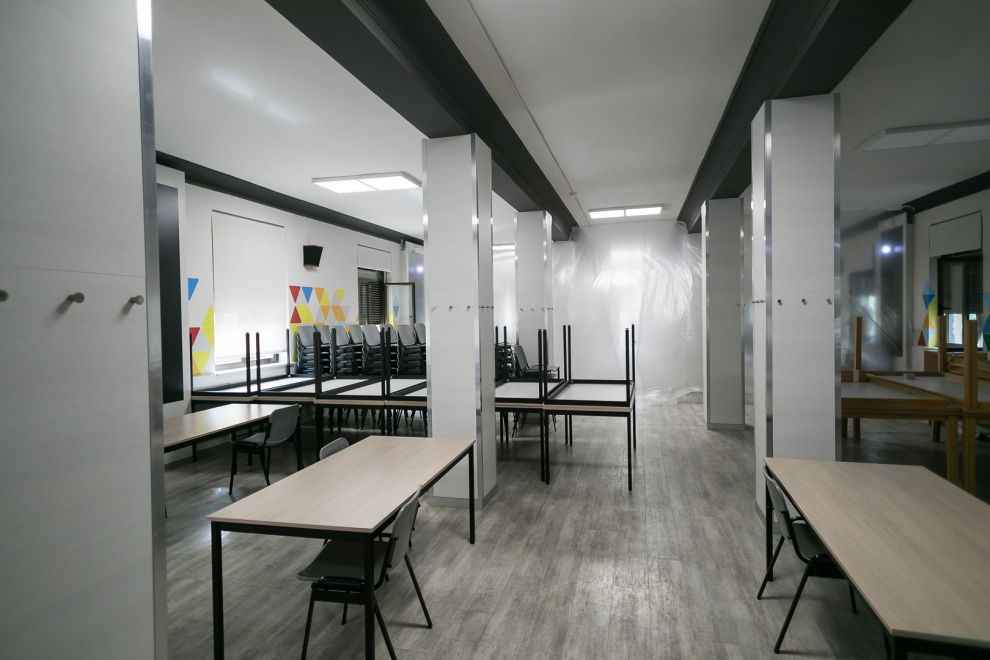 Obras de remodelación en la residencia juvenil Baltasar Gracián.