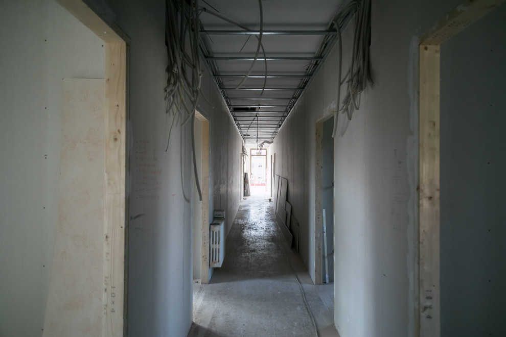 Obras de remodelación en la residencia juvenil Baltasar Gracián.