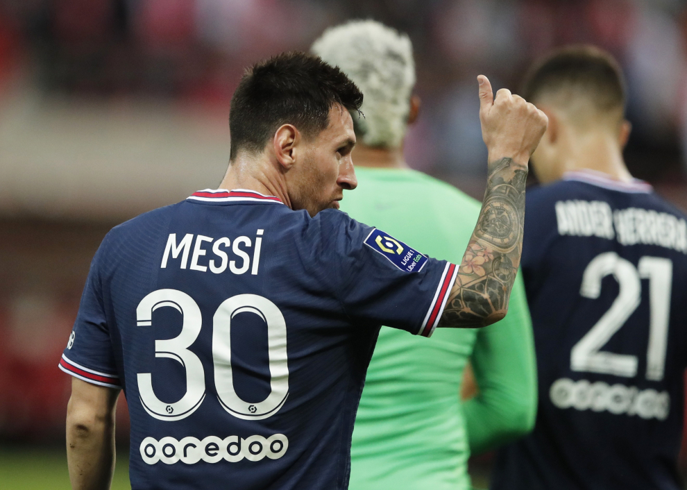 Messi, en el partido del Paris St Germain.