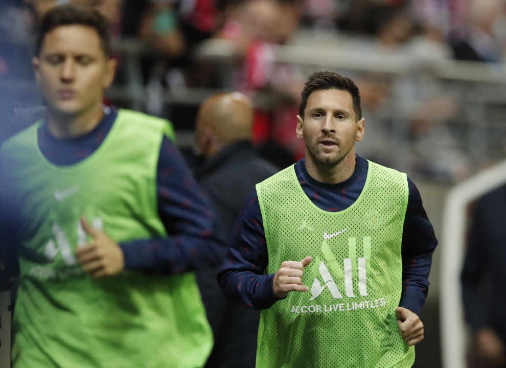 Messi, en el partido del Paris St Germain.