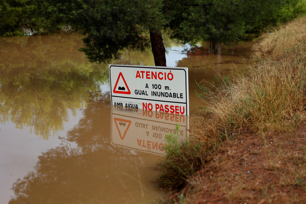 Las lluvias torrenciales dejan más de 100 l/m2 en Canet y Sagunto (Valencia)