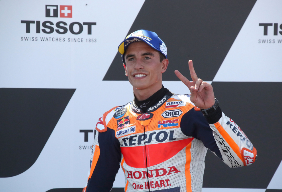 Marc Marquez acaba segundo en el GP de MotoGP de Aragón