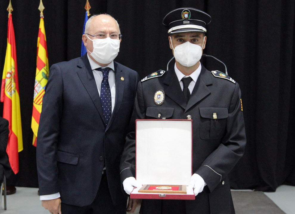 Celebración de la festividad de la Policía Local en Huesca.