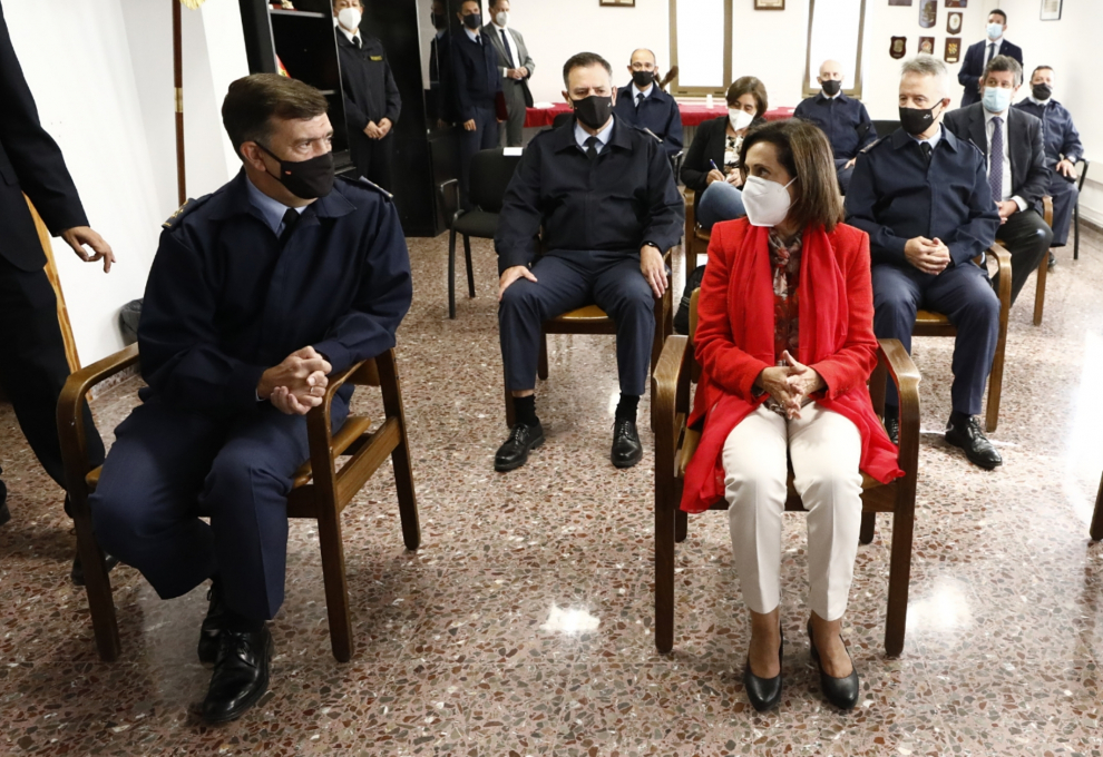 Visita de Margarita Robles, ministra de Defensa, a la Base Aérea de Zaragoza