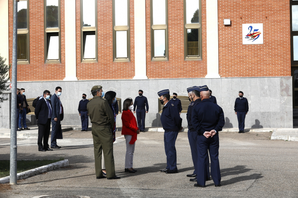 Visita de Margarita Robles, ministra de Defensa, a la Base Aérea de Zaragoza