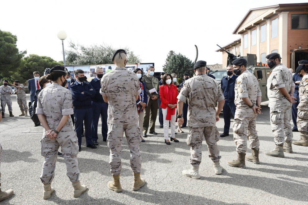Visita de Margarita Robles, ministra de Defensa, a la Base Aérea de Zaragoza