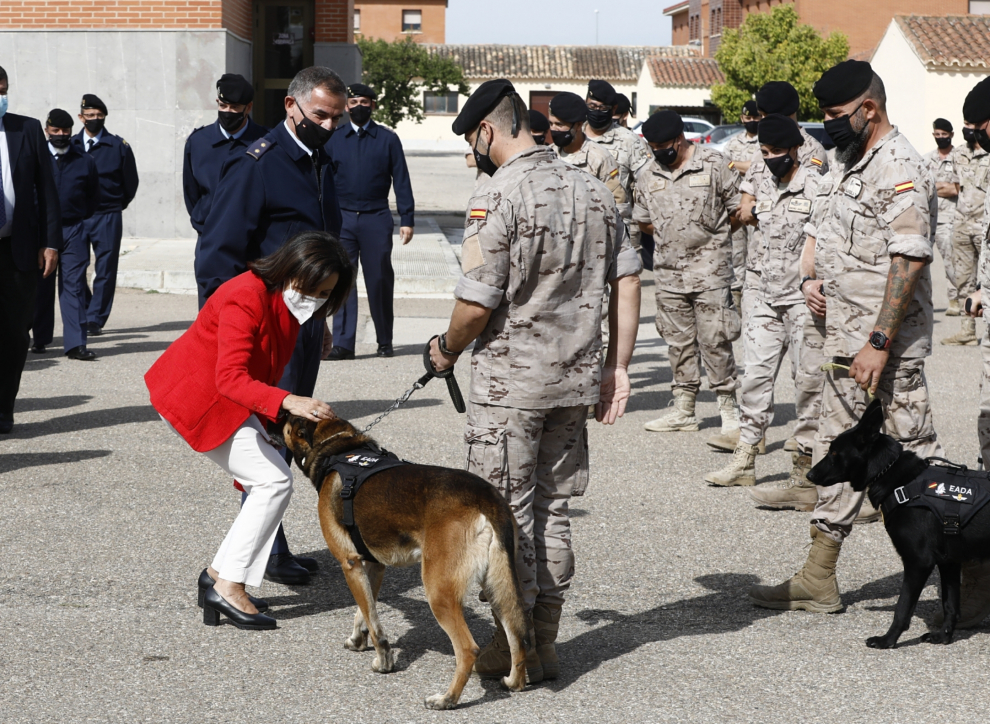 Visita de Margarita Robles, ministra de Defensa, a la Base Aérea de Zaragoza