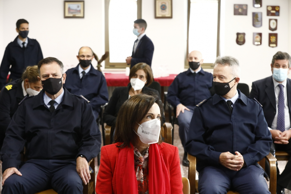 Visita de Margarita Robles, ministra de Defensa, a la Base Aérea de Zaragoza