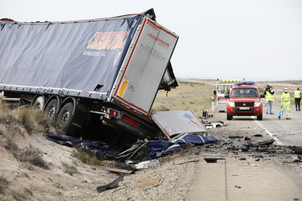 Grave accidente en la N-II a la altura de La Almolda
