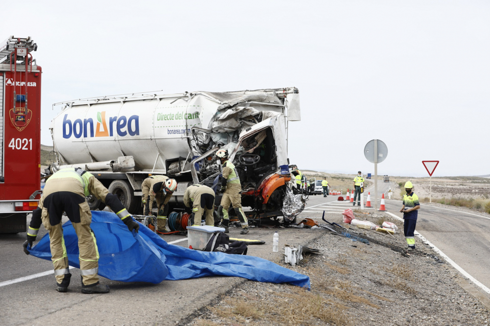 Grave accidente en la N-II a la altura de La Almolda