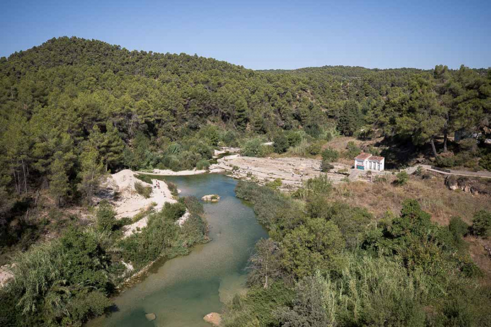 Viaducto del Algars junto a la estación de tren de Lledó