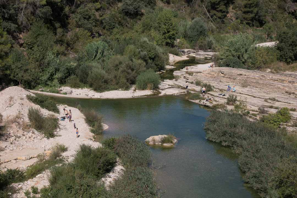 Viaducto del Algars junto a la estación de tren de Lledó