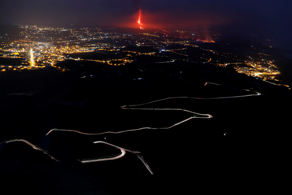 Eruption of a volcano in La Palma