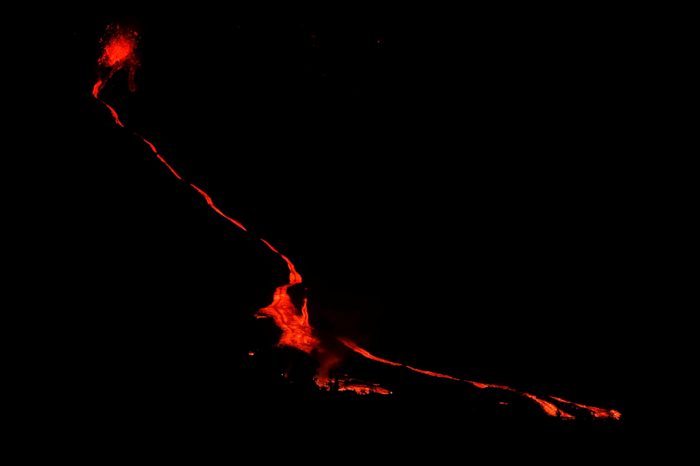 Eruption of a volcano in La Palma