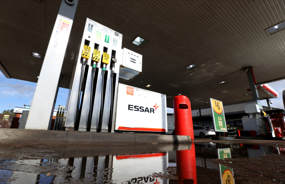 An Essar petrol station forecourt in Stanley, County Durham, Britain, September 27, 2021.  REUTERS/Lee Smith[[[REUTERS VOCENTO]]] POWER-PRICES/BRITAIN
