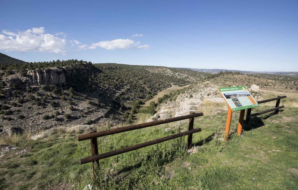 El Mirador El Castellar permite admirar toda la diversidad de la flora local de Moscardón, pueblo de Teruel