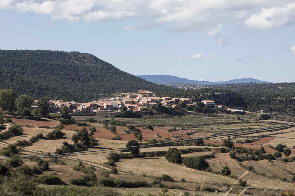 Vistas de Moscardón, pueblo de Teruel