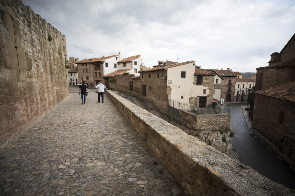 Una calle de Mora de Rubielos, capital de la comarca turolense.