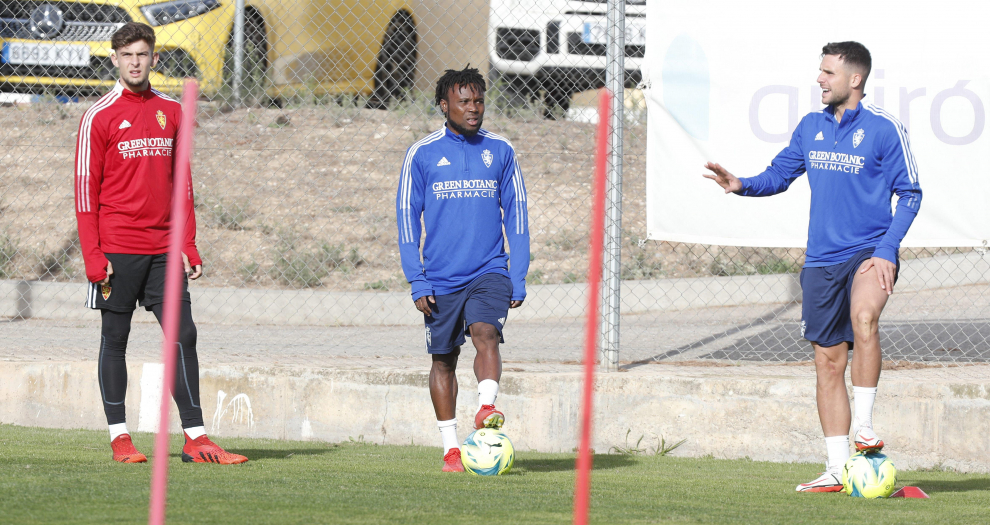 Entrenamiento del Real Zaragoza en la Ciudad Deportiva