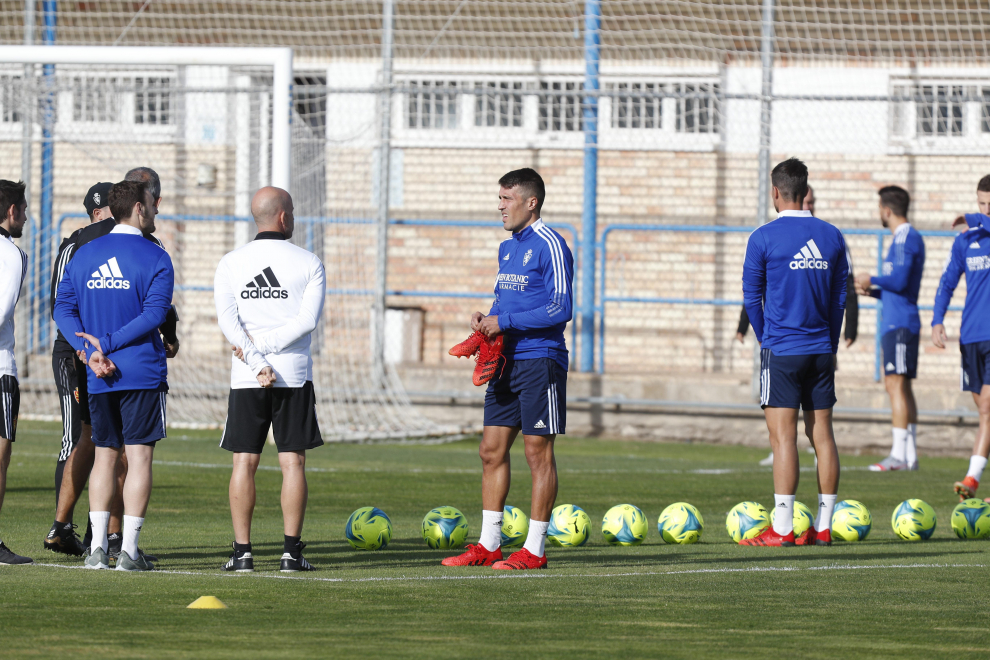 Entrenamiento del Real Zaragoza en la Ciudad Deportiva