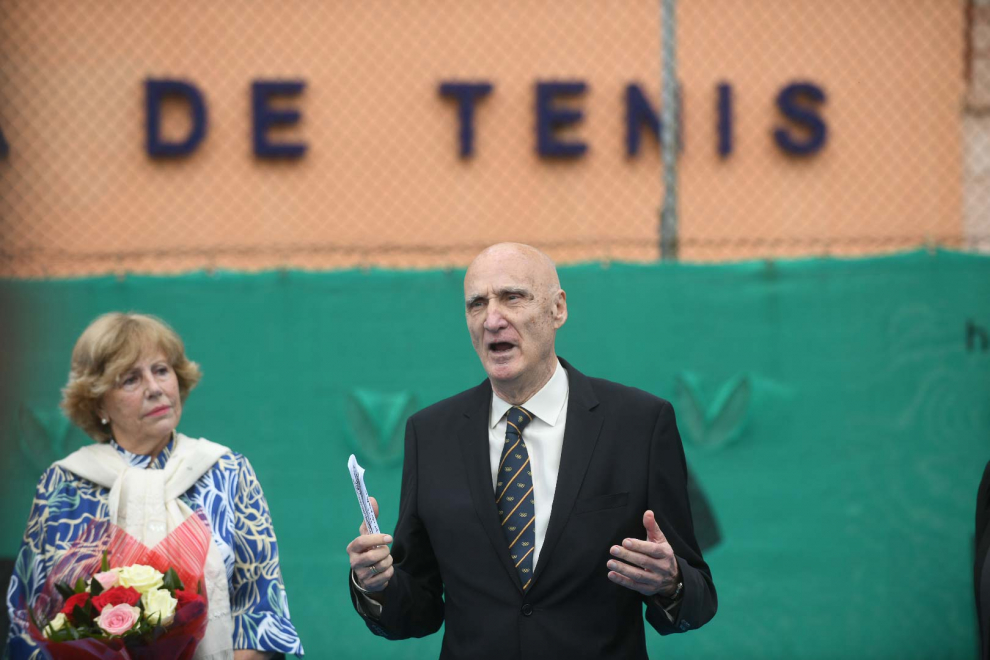 Acto de homenaje a José Antonio Senz de Broto, expresidente de la Federación de Tenis de Aragón.