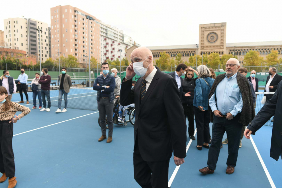 Acto de homenaje a José Antonio Senz de Broto, expresidente de la Federación de Tenis de Aragón.