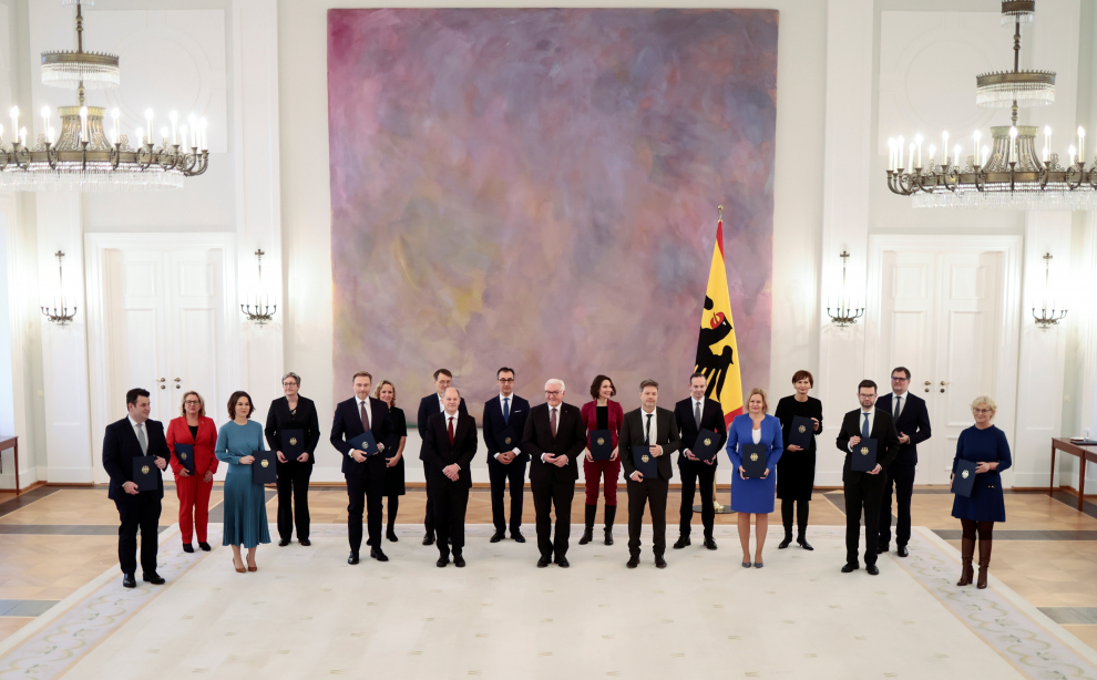 German Chancellor Scholz and his cabinet receive certificate of appointment in Berlin