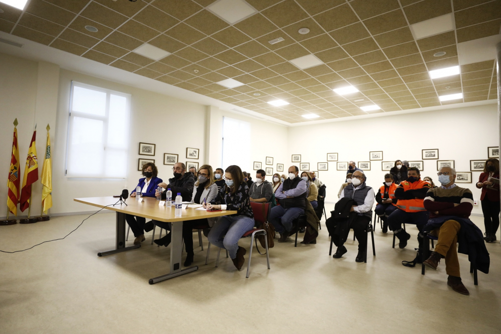Reunión del Cecopi en Pina de Ebro con presencia de Lambán.