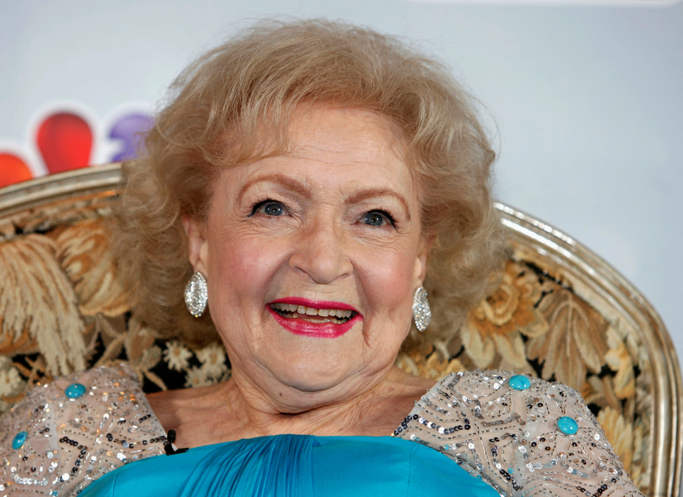 FILE PHOTO: Actress Betty White looks at a display honouring her before she was inducted into the California Hall of Fame in Sacramento, California, U.S. December 14, 2010. REUTERS/Hector Amezcua/Pool/File Photo PEOPLE-BETTY WHITE/