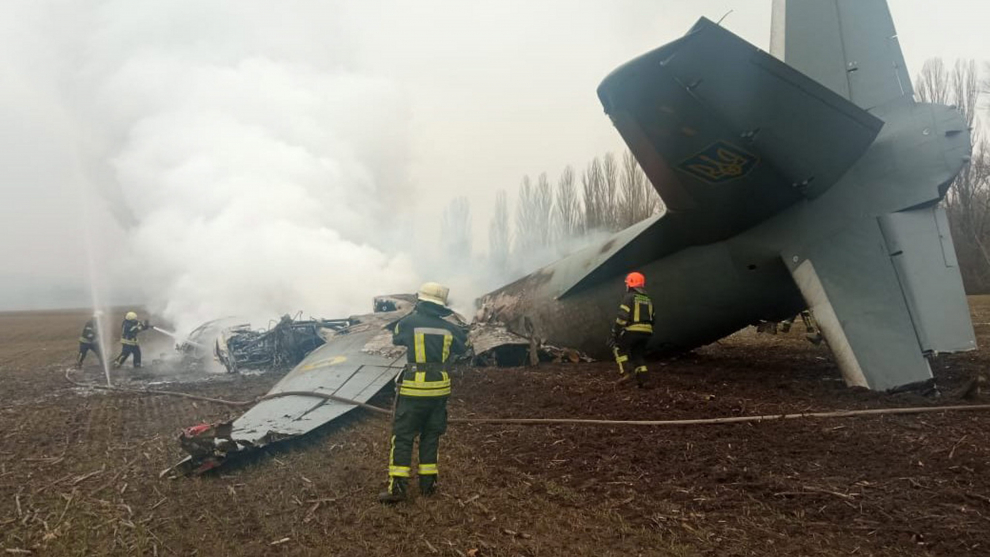 Un avión del Ejército ucraniano se estrella cerca de Kiev
