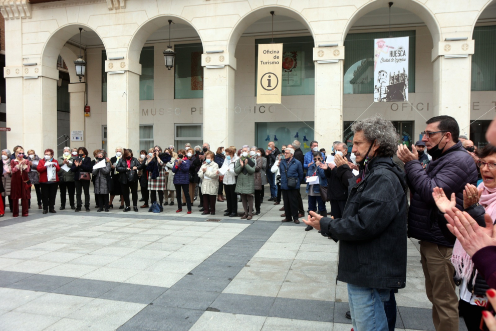 La iniciativa ha tenido lugar en la plaza de lopez allue de huesca