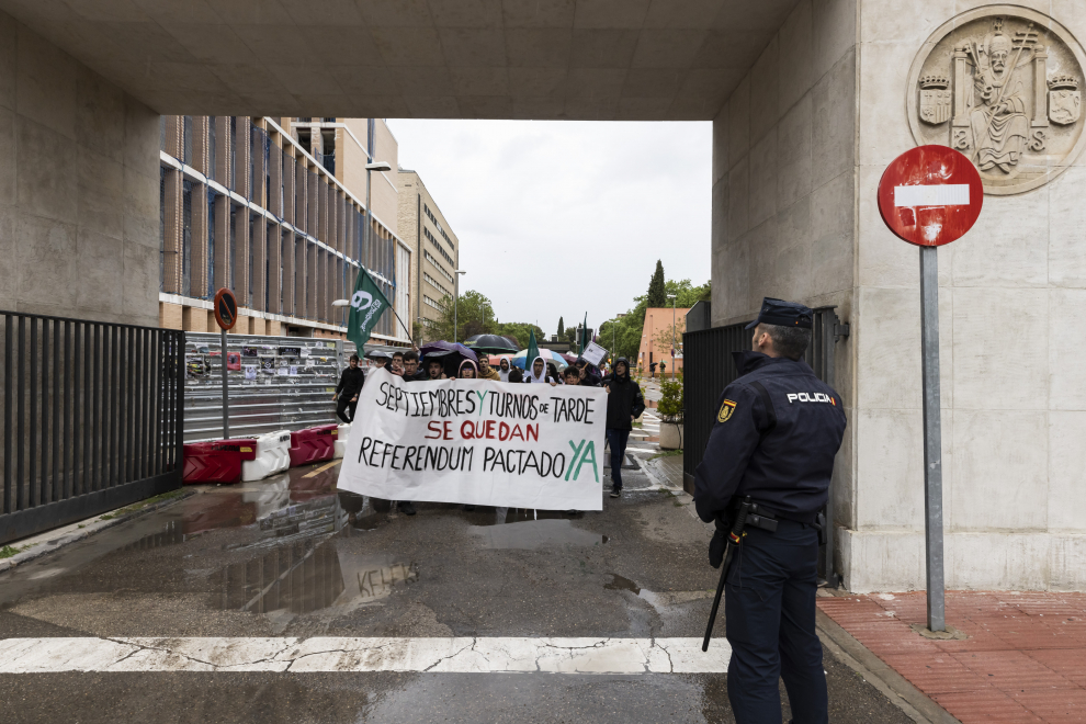 Fotos de la protesta de estudiantes en Zaragoza