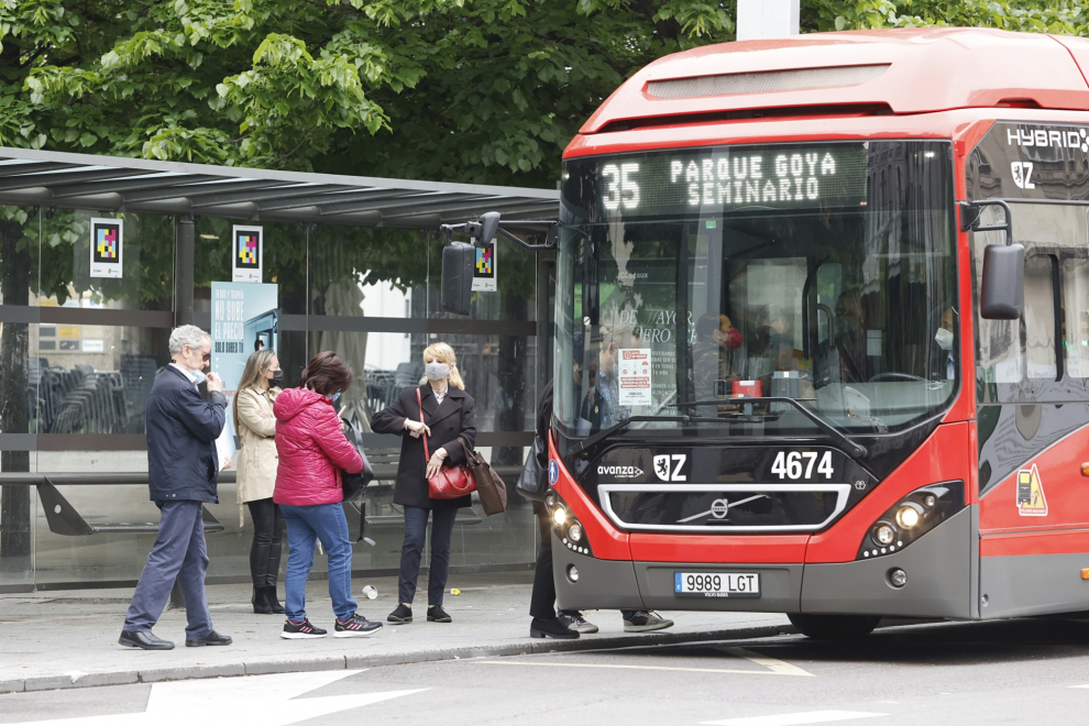 Afecciones por la huelga del bus en Zaragoza.