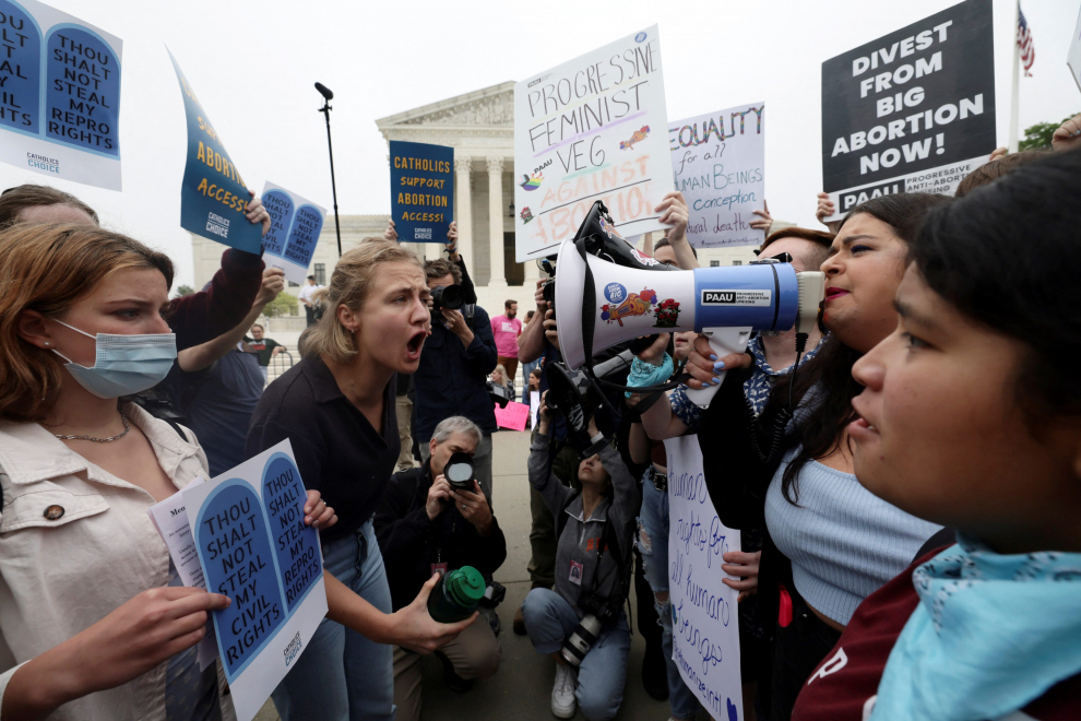 Protestas en Washington a favor y en contra del aborto en Estados Unidos