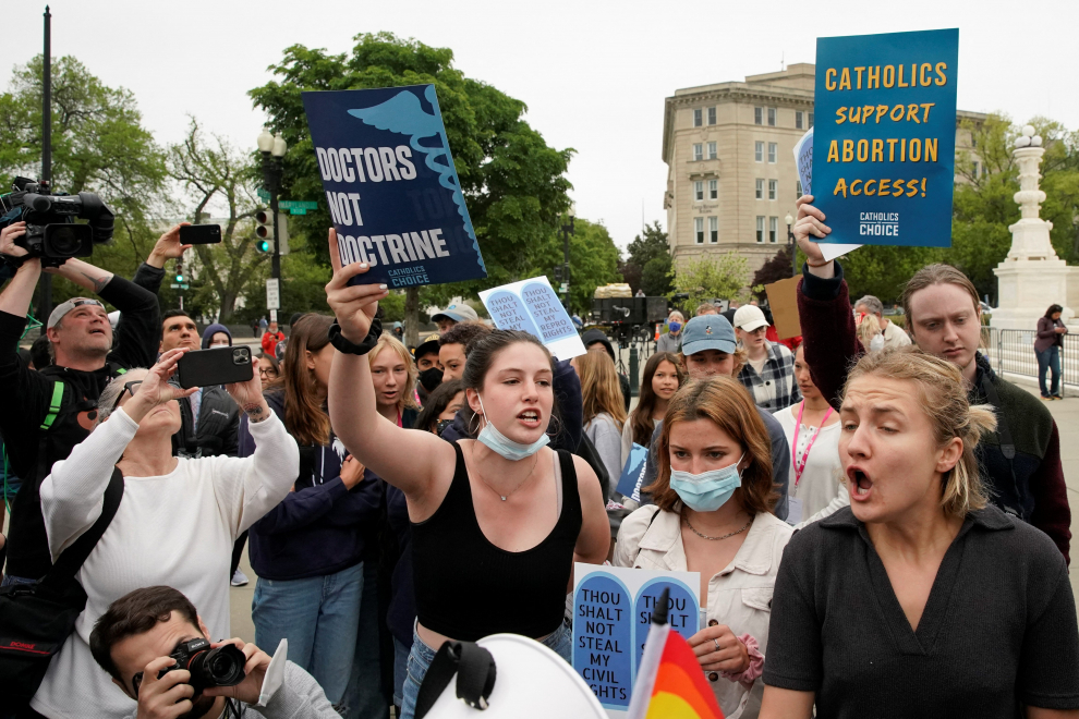 Protestas en Washington a favor y en contra del aborto en Estados Unidos