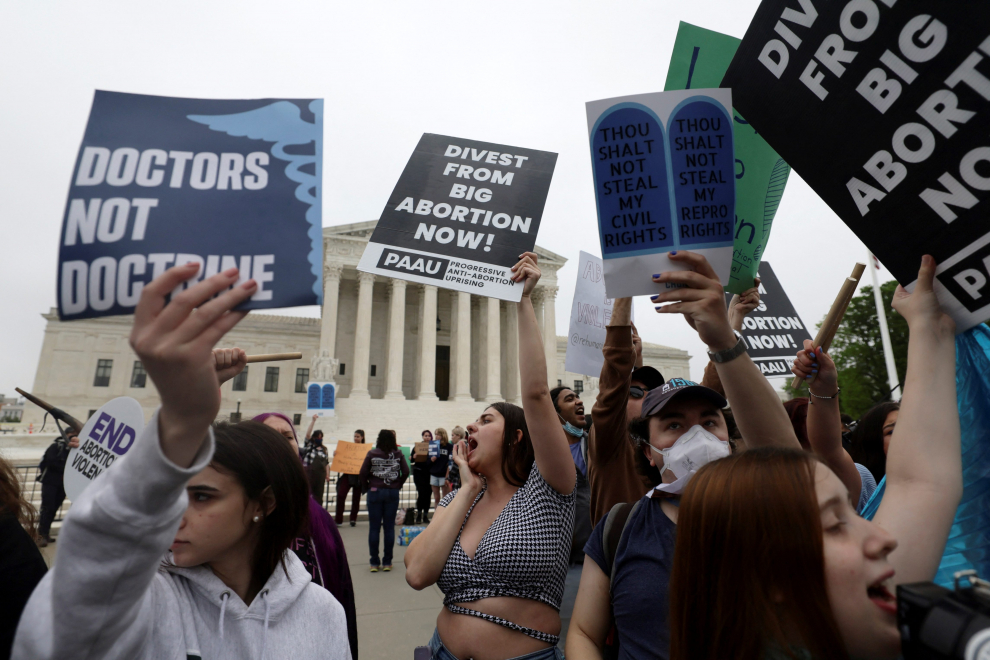 Protestas en Washington a favor y en contra del aborto en Estados Unidos