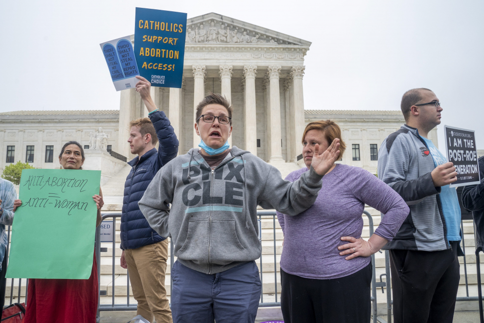 Protestas en Washington a favor y en contra del aborto en Estados Unidos