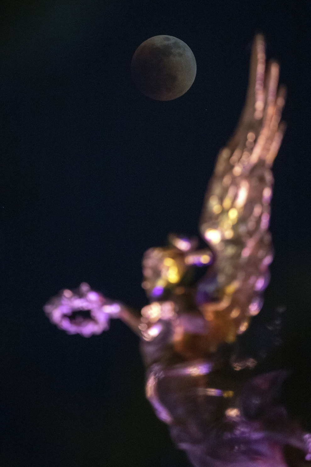 Eclipse de luna en Ciudad de México, México