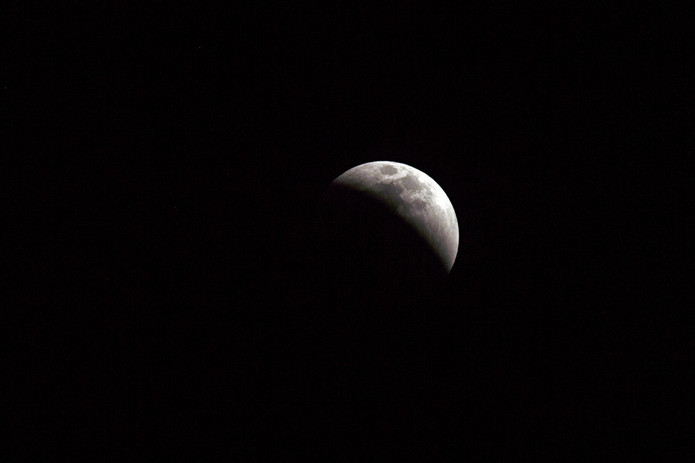 Eclipse de luna en Ciudad de México, México